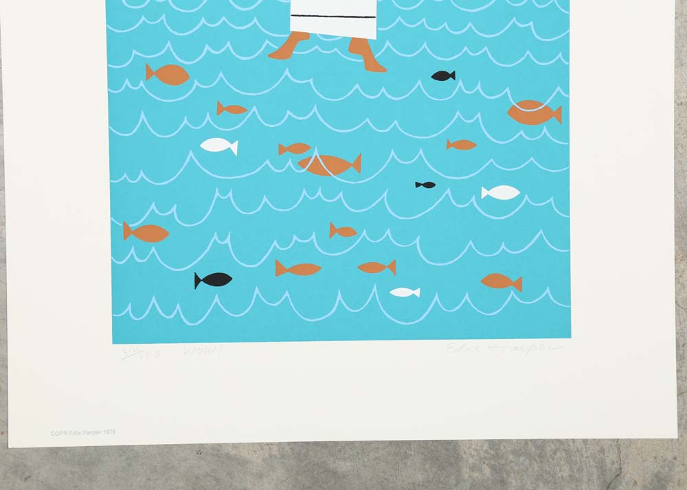 Edie Harper Signed Serigraphs "David's Den" and "Wow!"