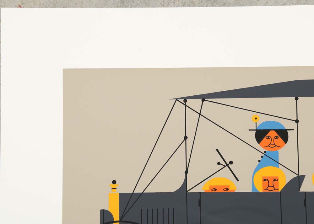 Edie Harper Signed Serigraph "Sunday School Outings"