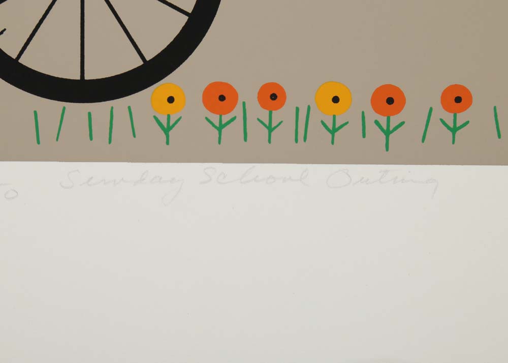 Edie Harper Signed Serigraph "Sunday School Outings"