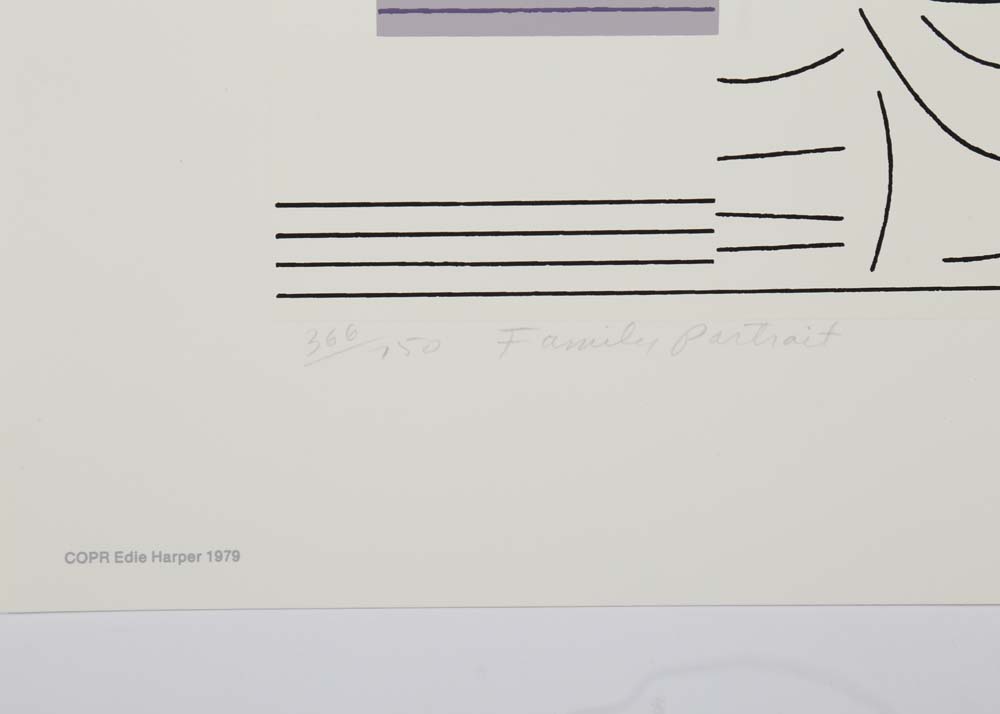 Edie Harper Signed Serigraphs "Family Portrait"