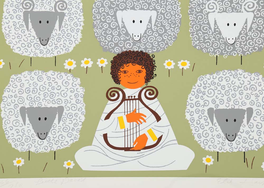 Edie Harper Signed Serigraphs "Little David"