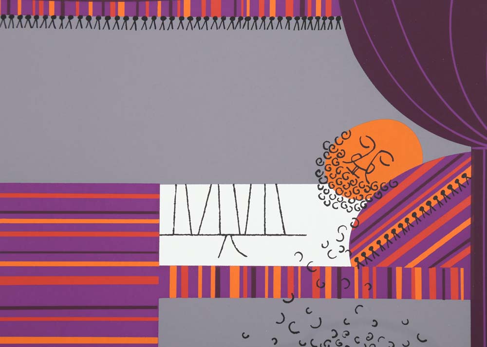 Edie Harper Signed Serigraph "Samson and Delilah"