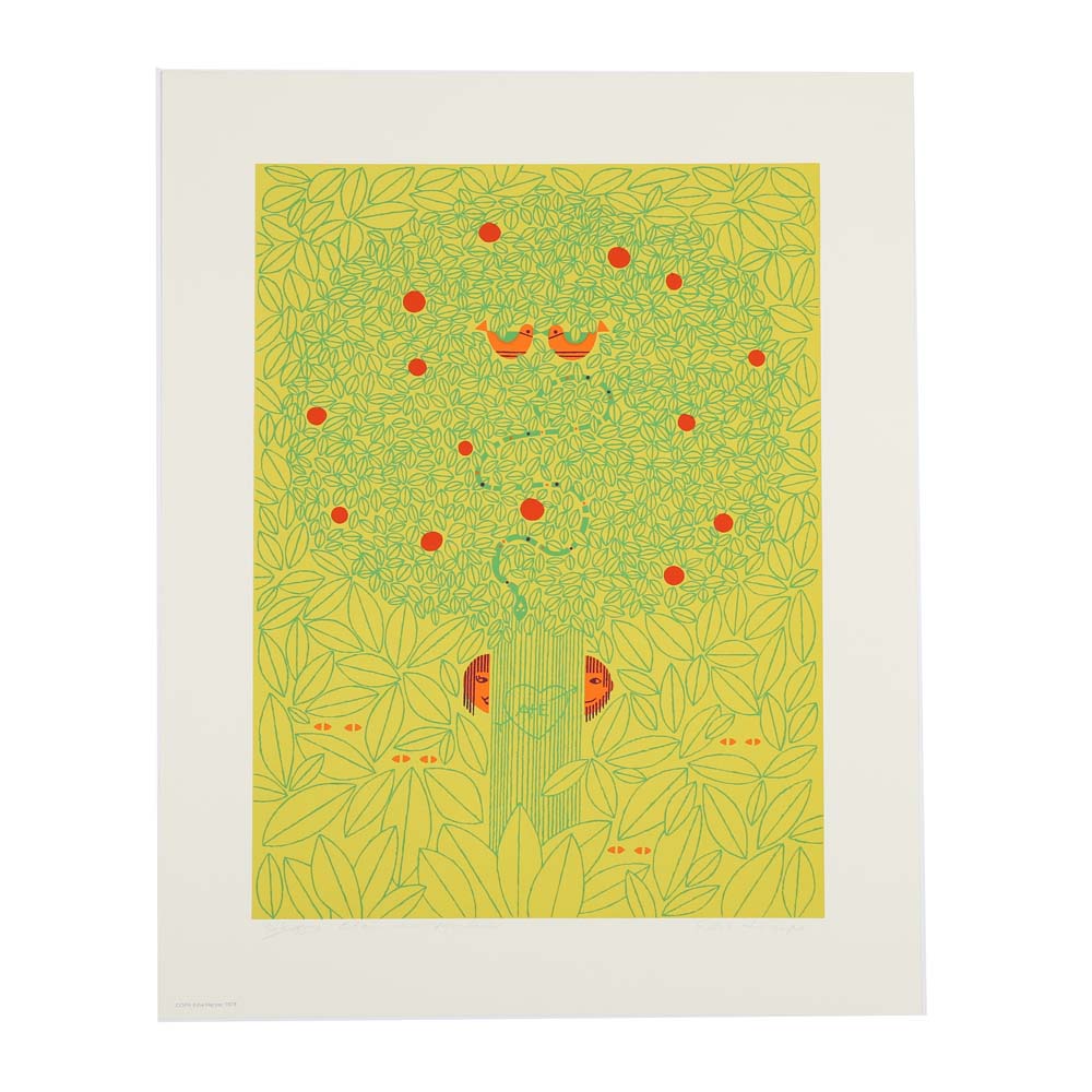 Edie Harper Signed Serigraph "Adam and Ms. Eve"