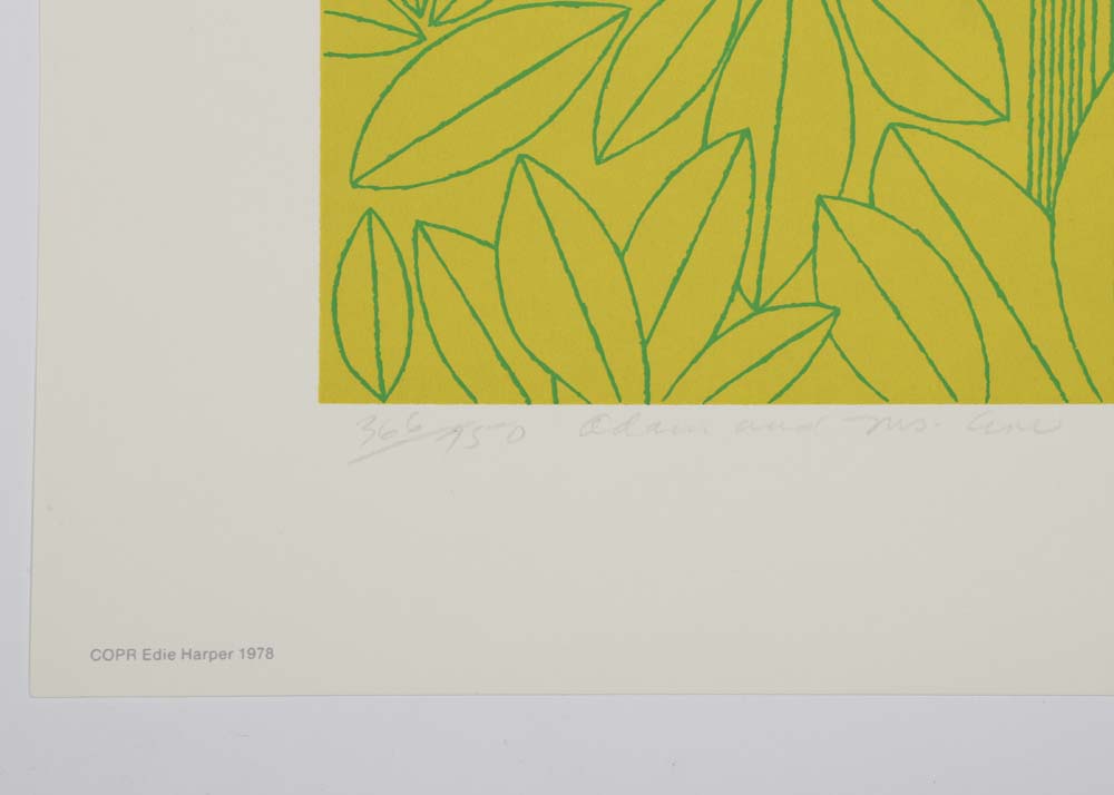 Edie Harper Signed Serigraph "Adam and Ms. Eve"