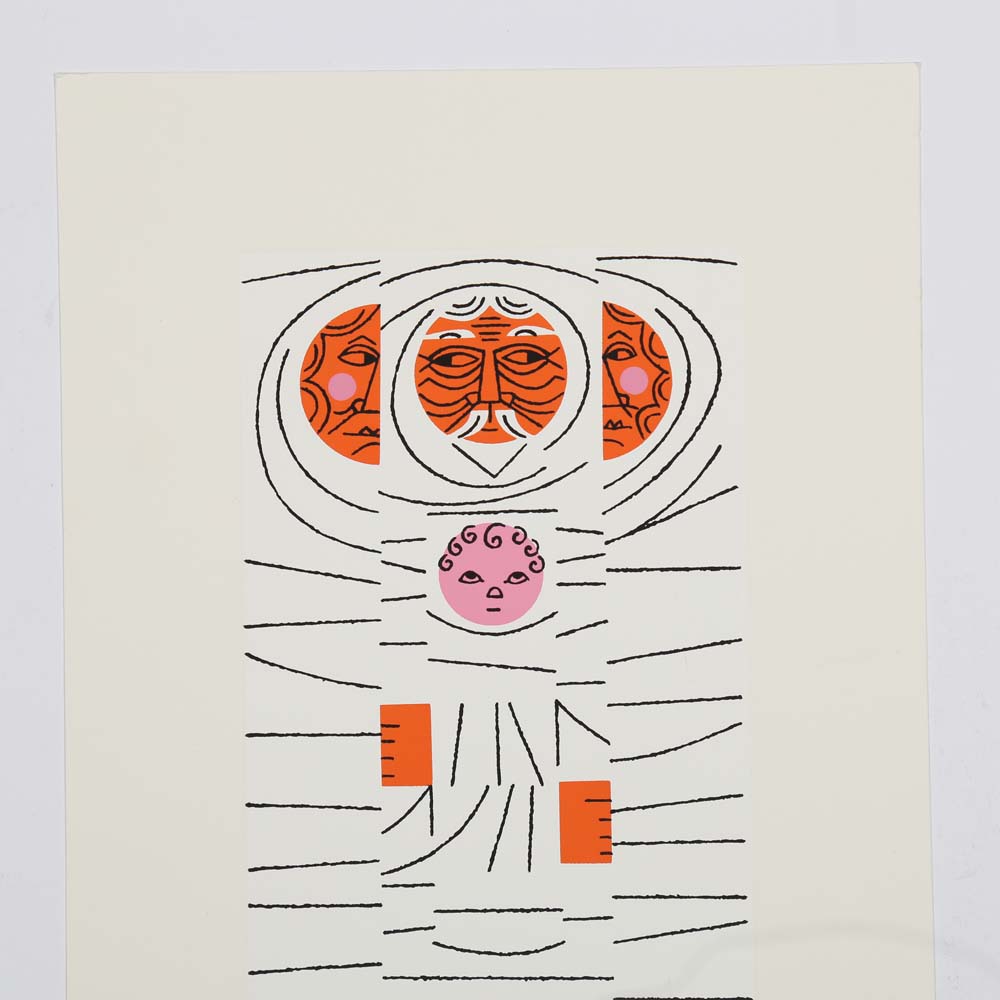 Edie Harper Signed Serigraph "Solomon Sez"