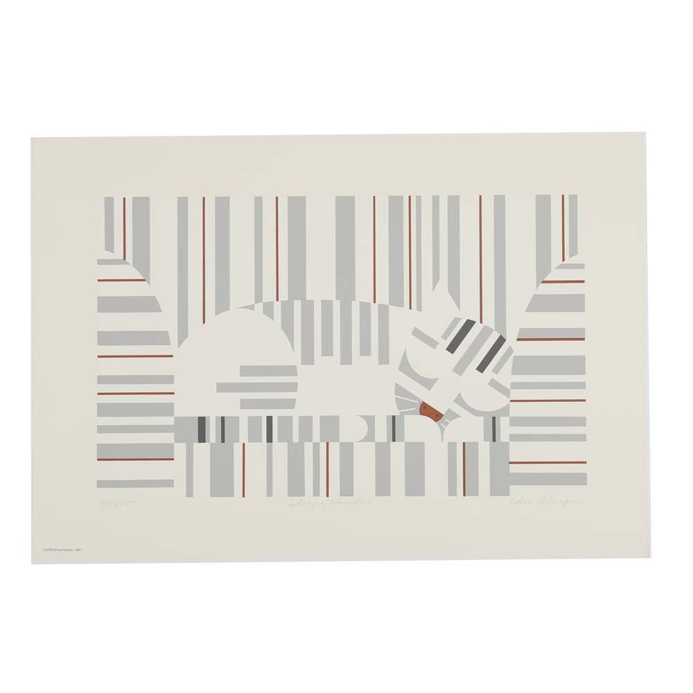 Edie Harper Signed Serigraph "Sleepy Time Tom"