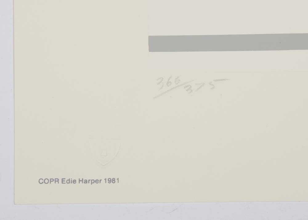 Edie Harper Signed Serigraph "Sleepy Time Tom"