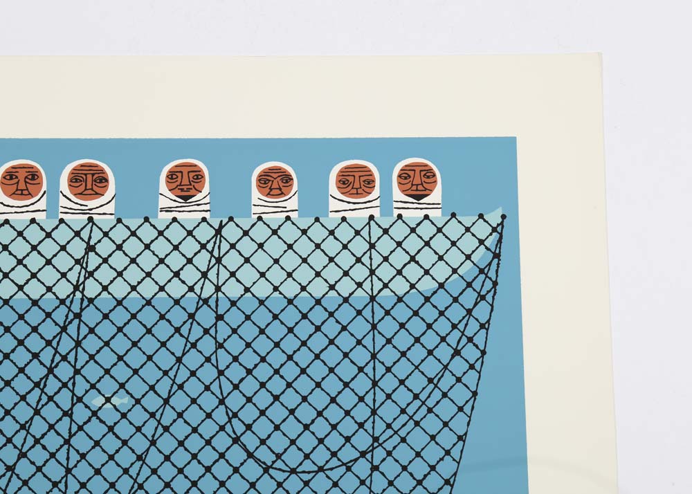 Edie Harper Signed Serigraph "Net Prophet"