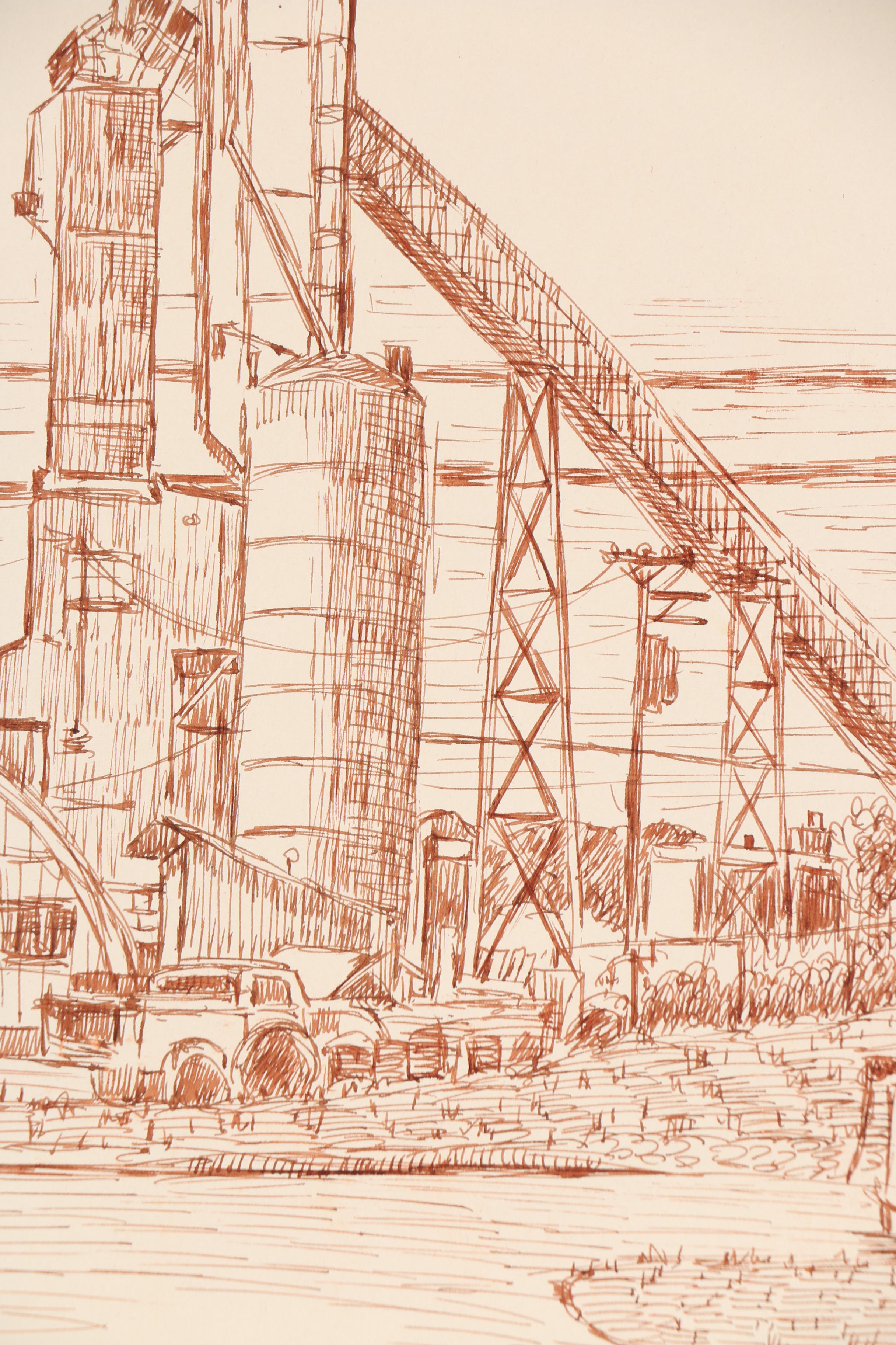 Collection Of Ink Drawings Of Pastoral Scenes By Robert Lahmann