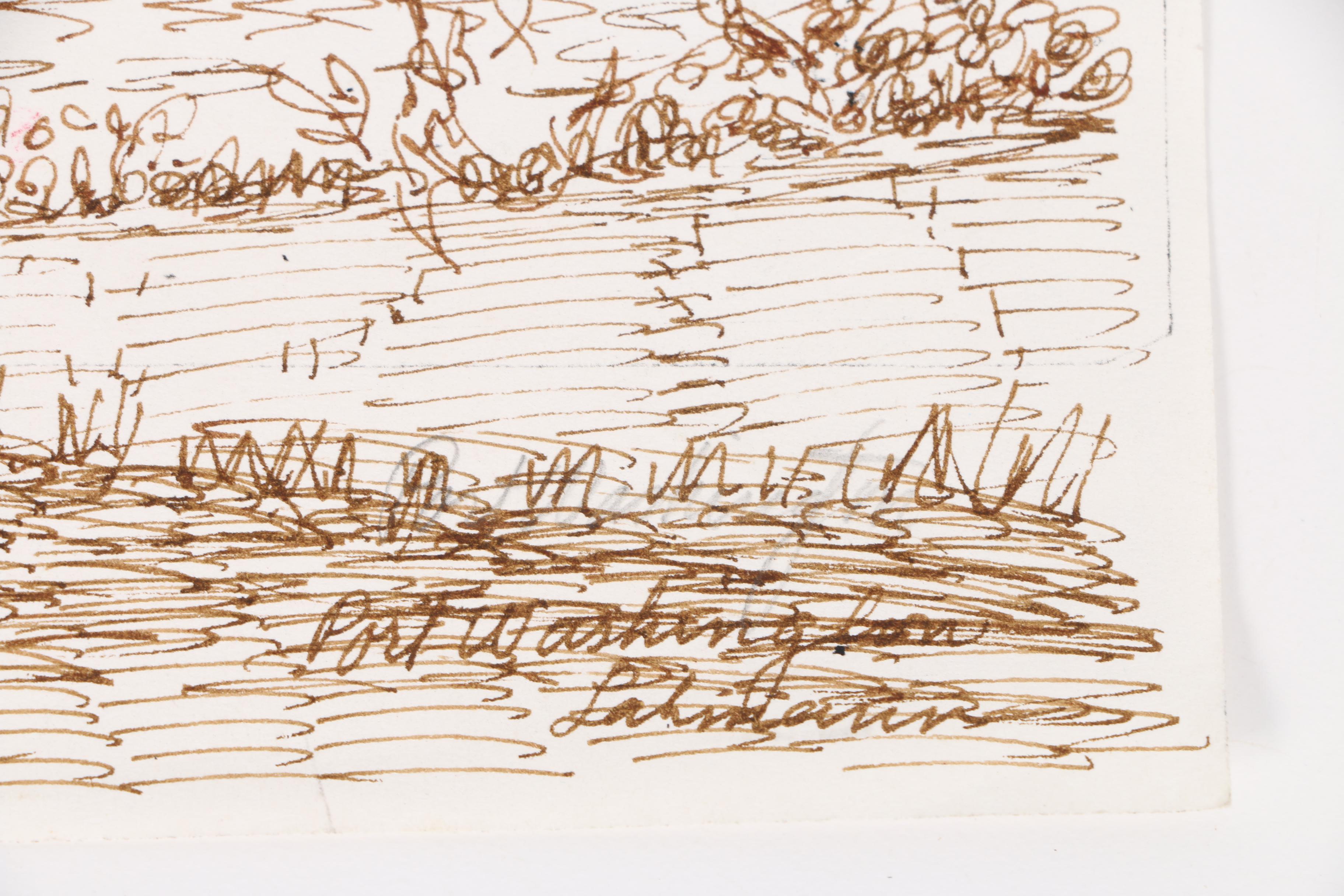 Collection Of Ink Drawings Of Pastoral Scenes By Robert Lahmann