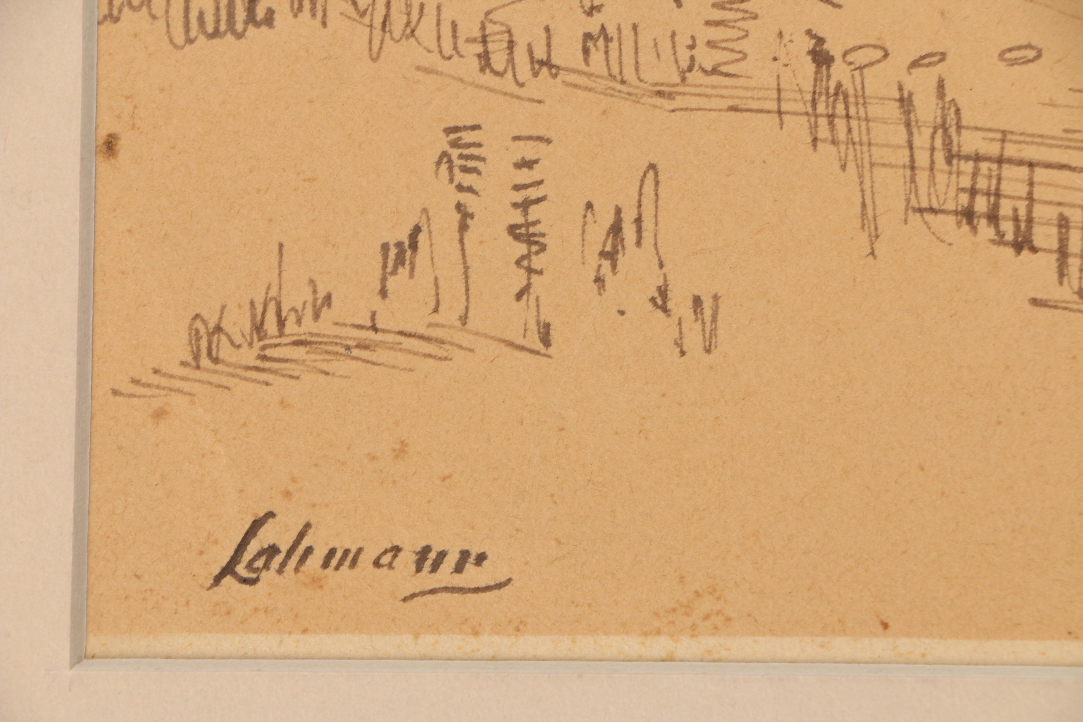 Collection Of Ink Drawings Of Pastoral Scenes By Robert Lahmann