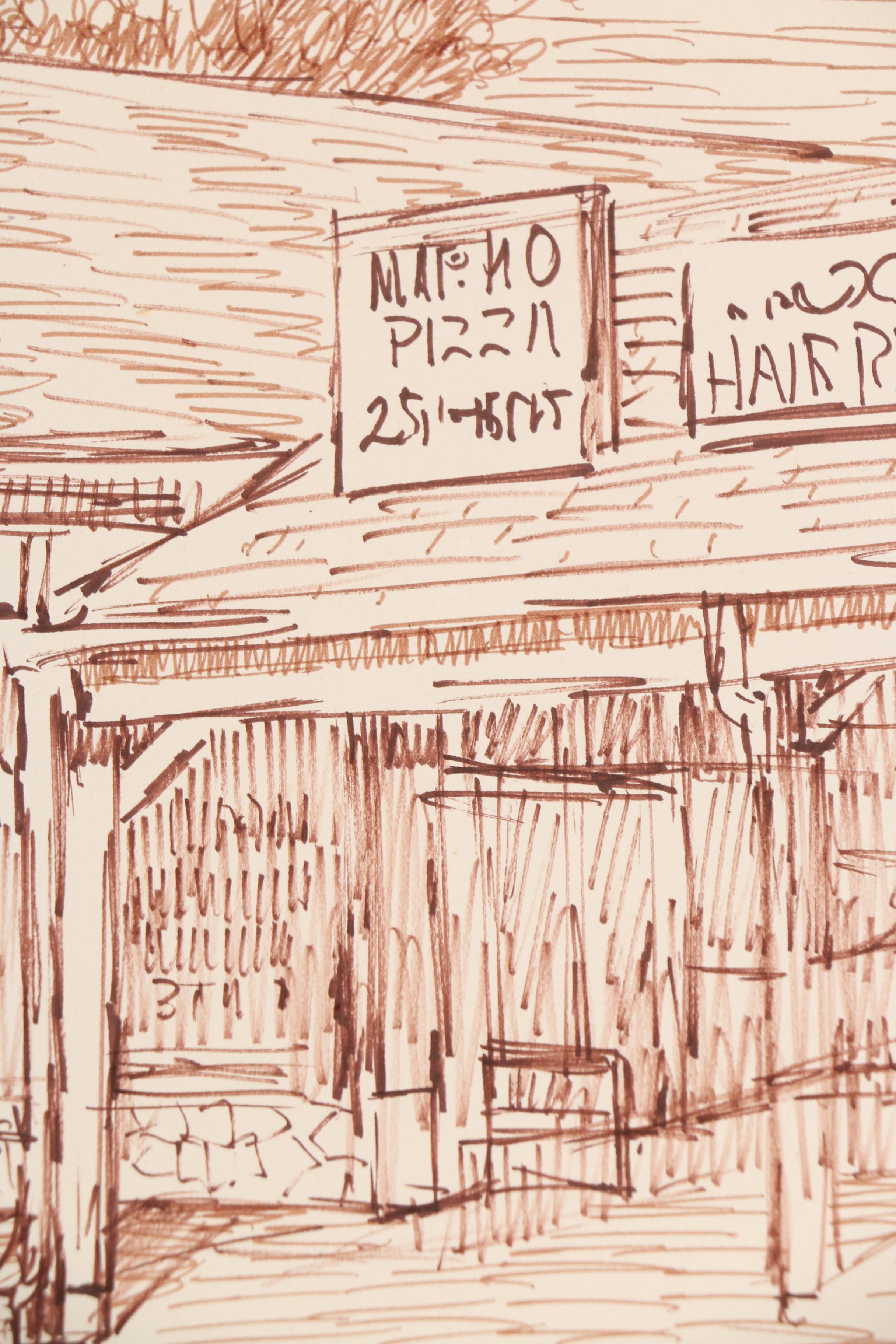 Collection Of Ink Drawings Of Pastoral Scenes By Robert Lahmann