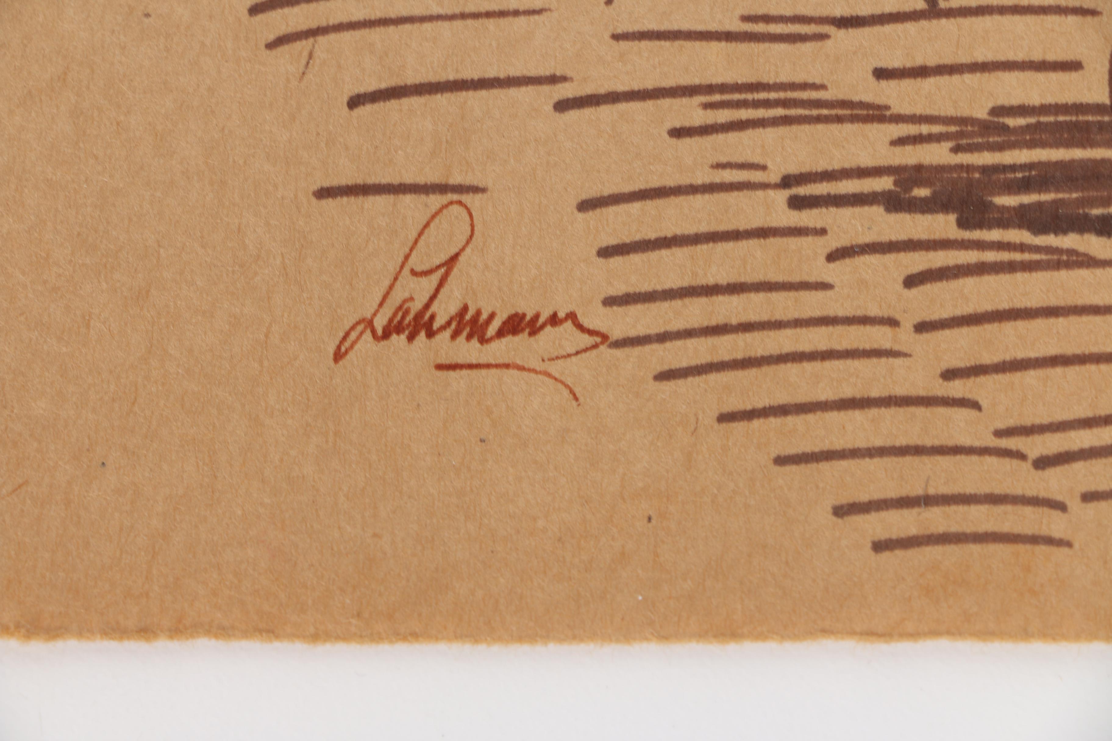 Collection Of Ink Drawings Of Pastoral Scenes By Robert Lahmann