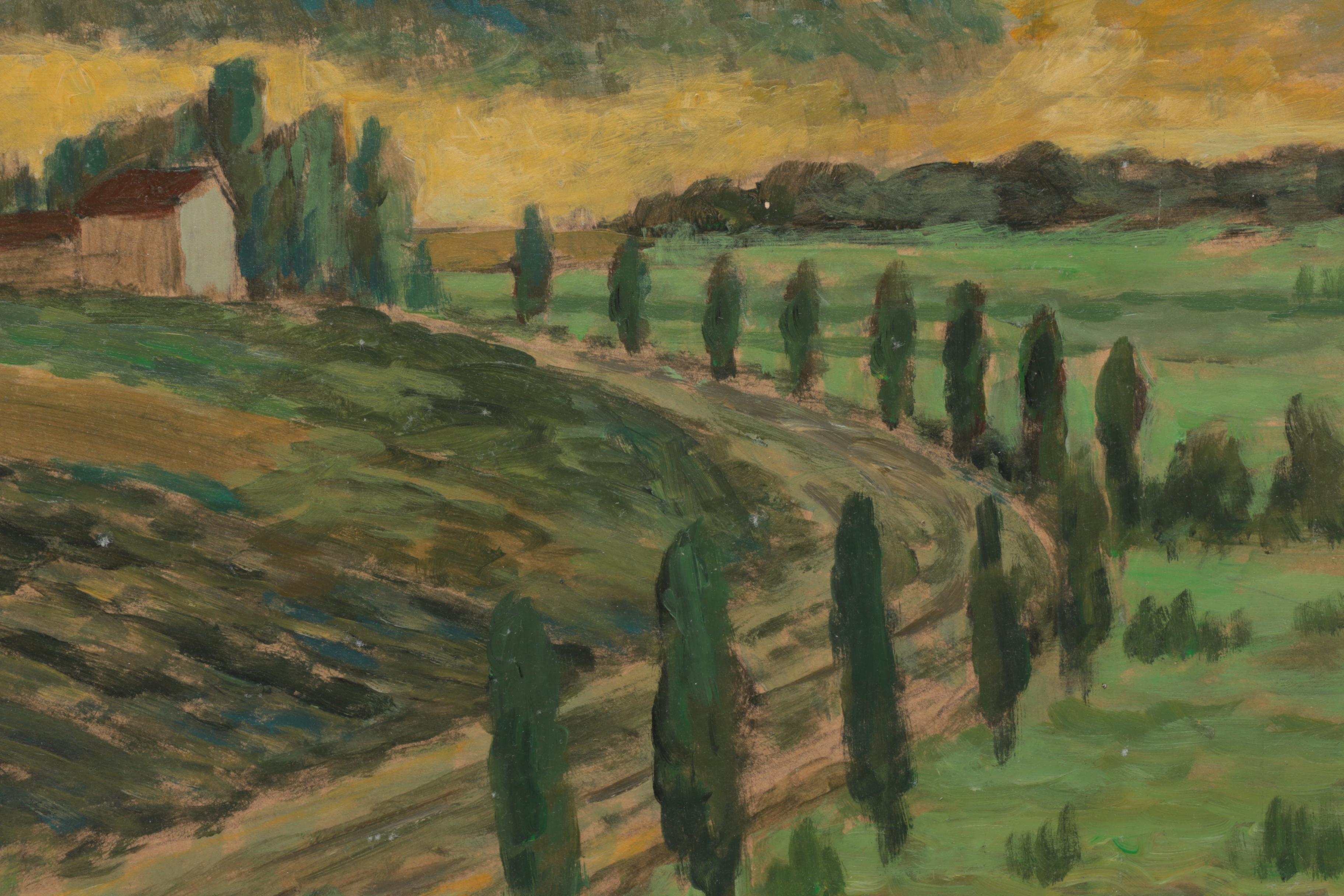 Lahmann Watercolors on Paper of Landscapes, Marinas and Bridges