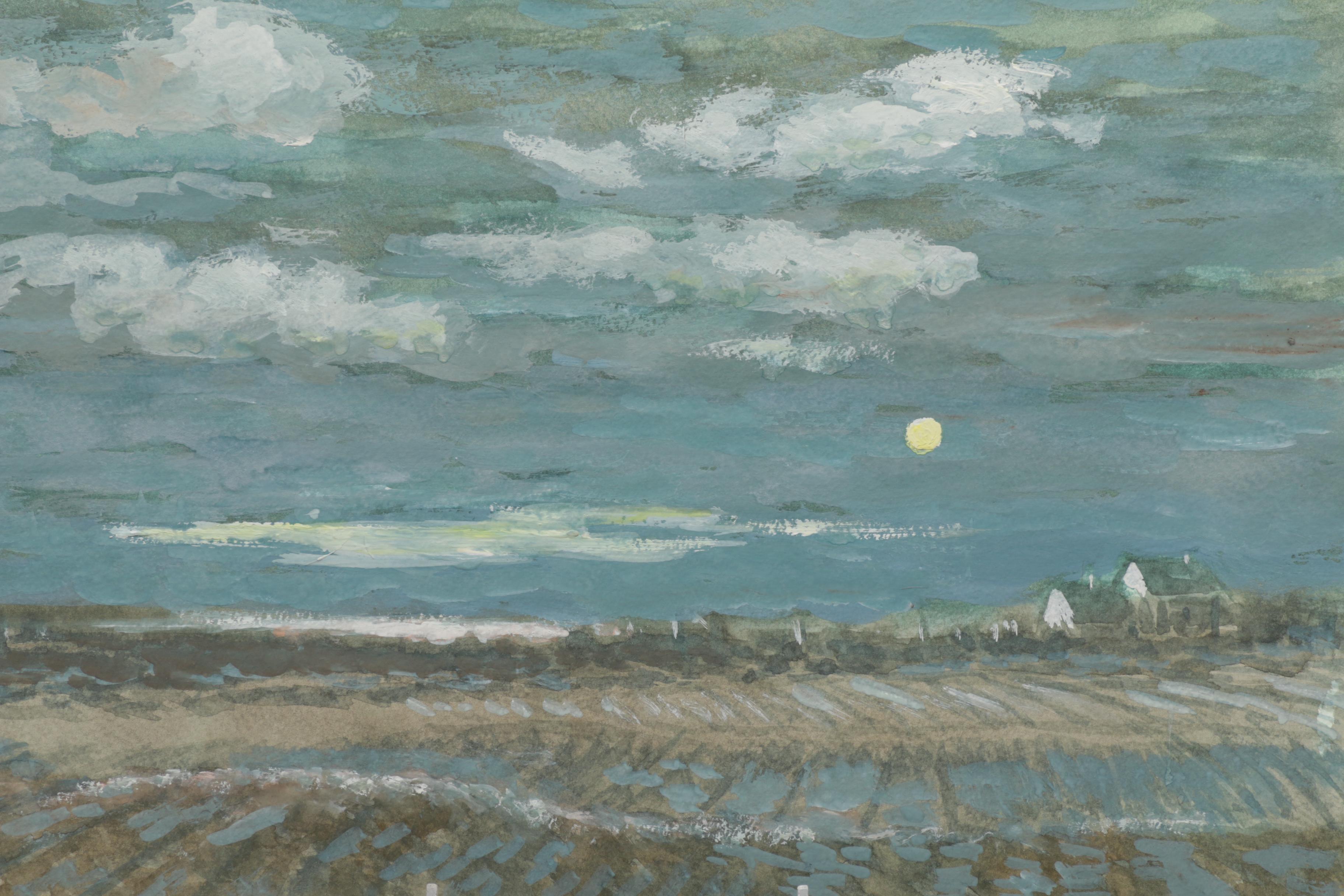 Lahmann Watercolors on Paper of Landscapes, Marinas and Bridges