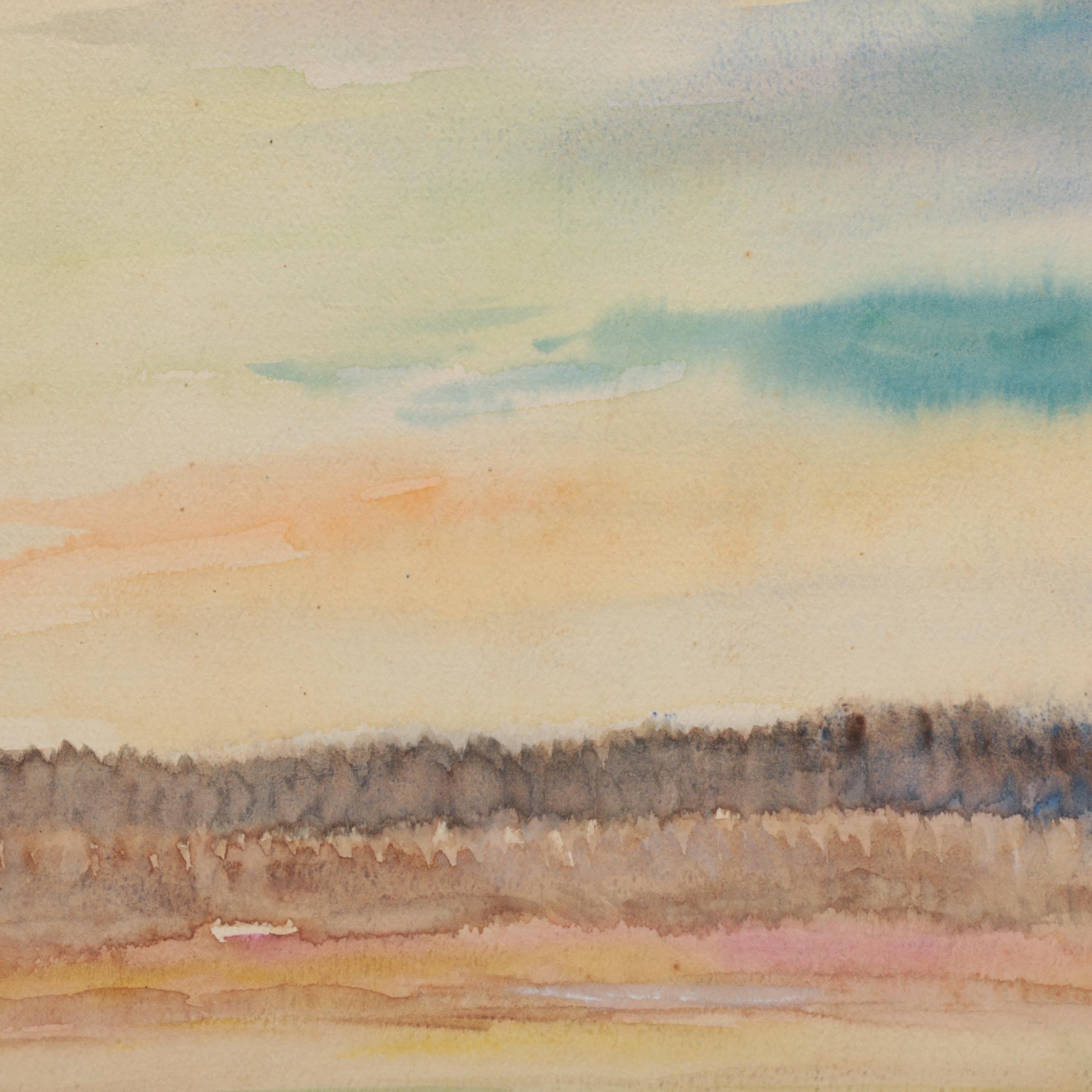 Lahmann Watercolors on Paper of Landscapes, Marinas and Bridges