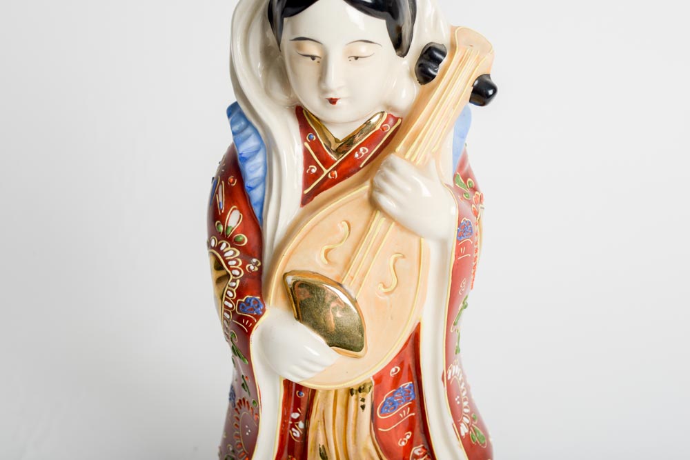Hand Painted Japanese Porcelain Decanter