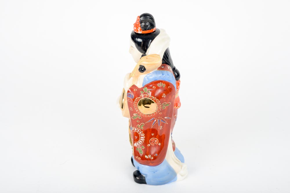 Hand Painted Japanese Porcelain Decanter