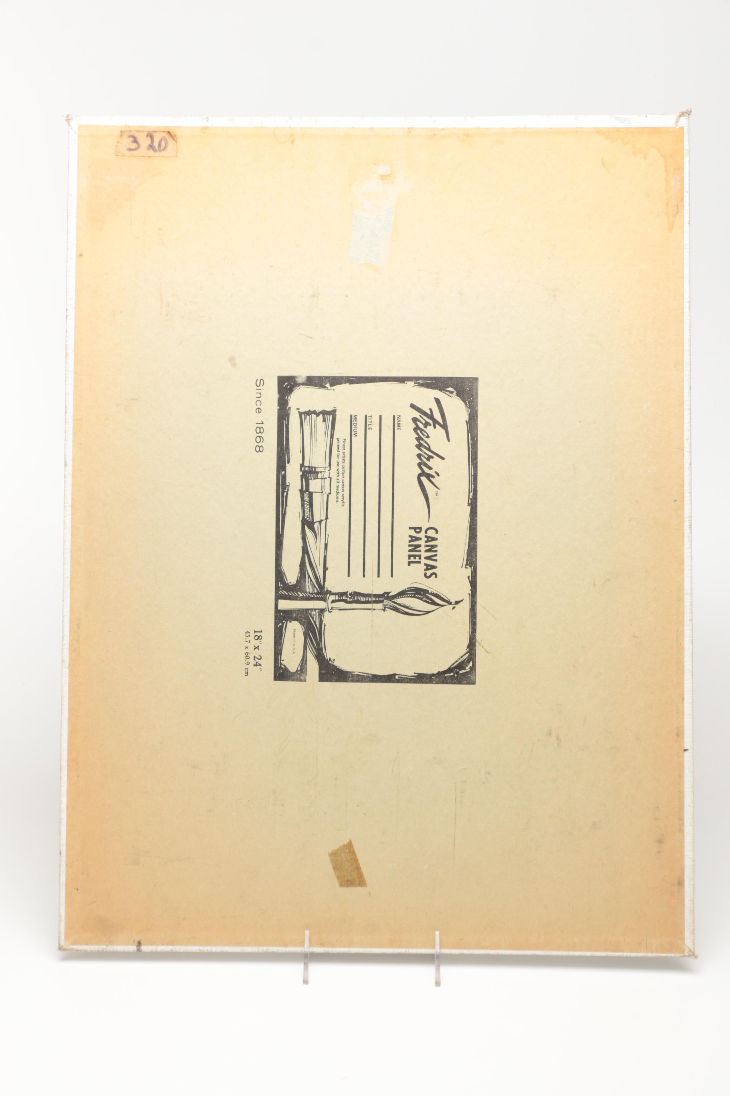 Pair of Lahmann  Oil Paintings on Board of Urban Scenes