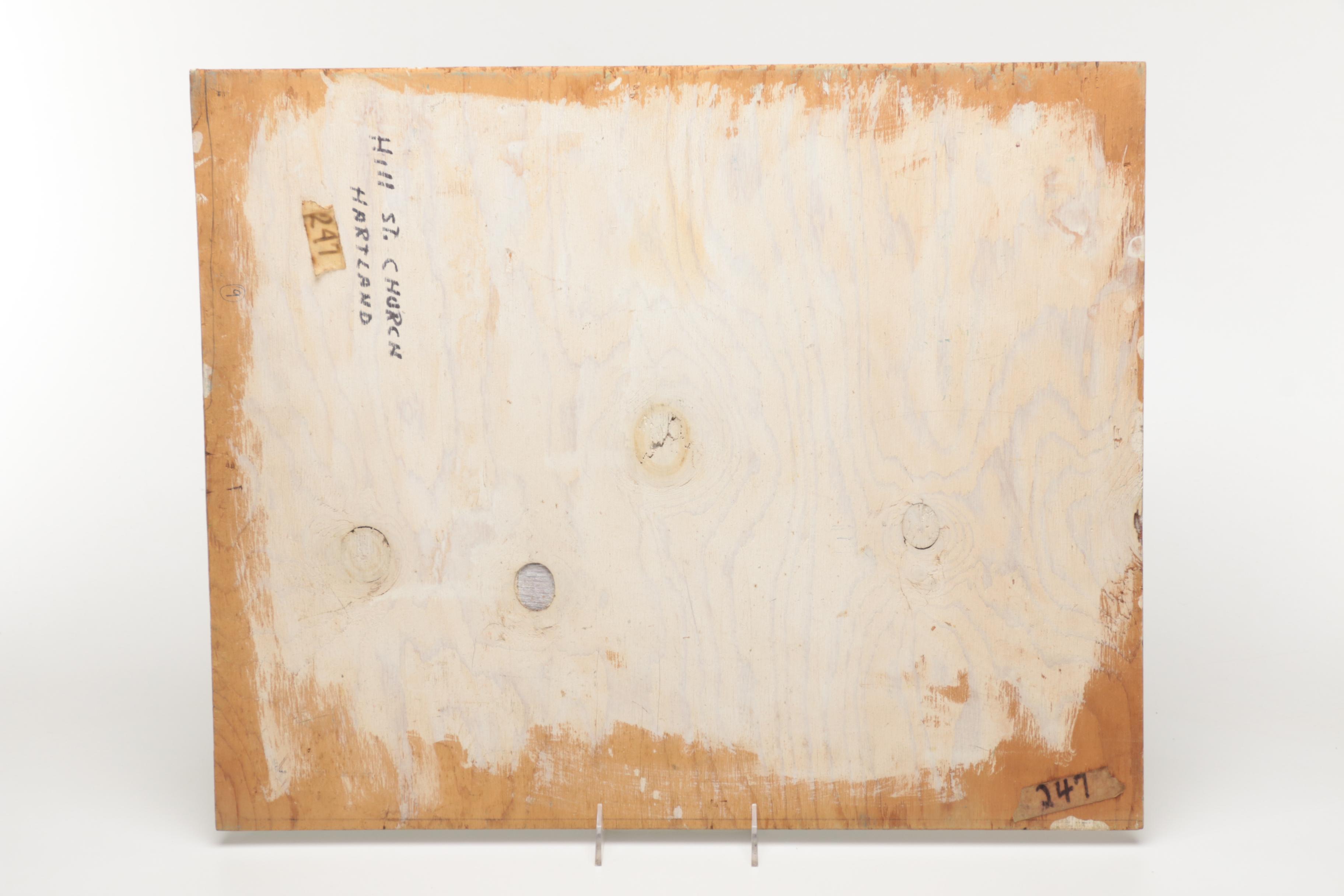 Pair of Lahmann  Oil Paintings on Board of Urban Scenes