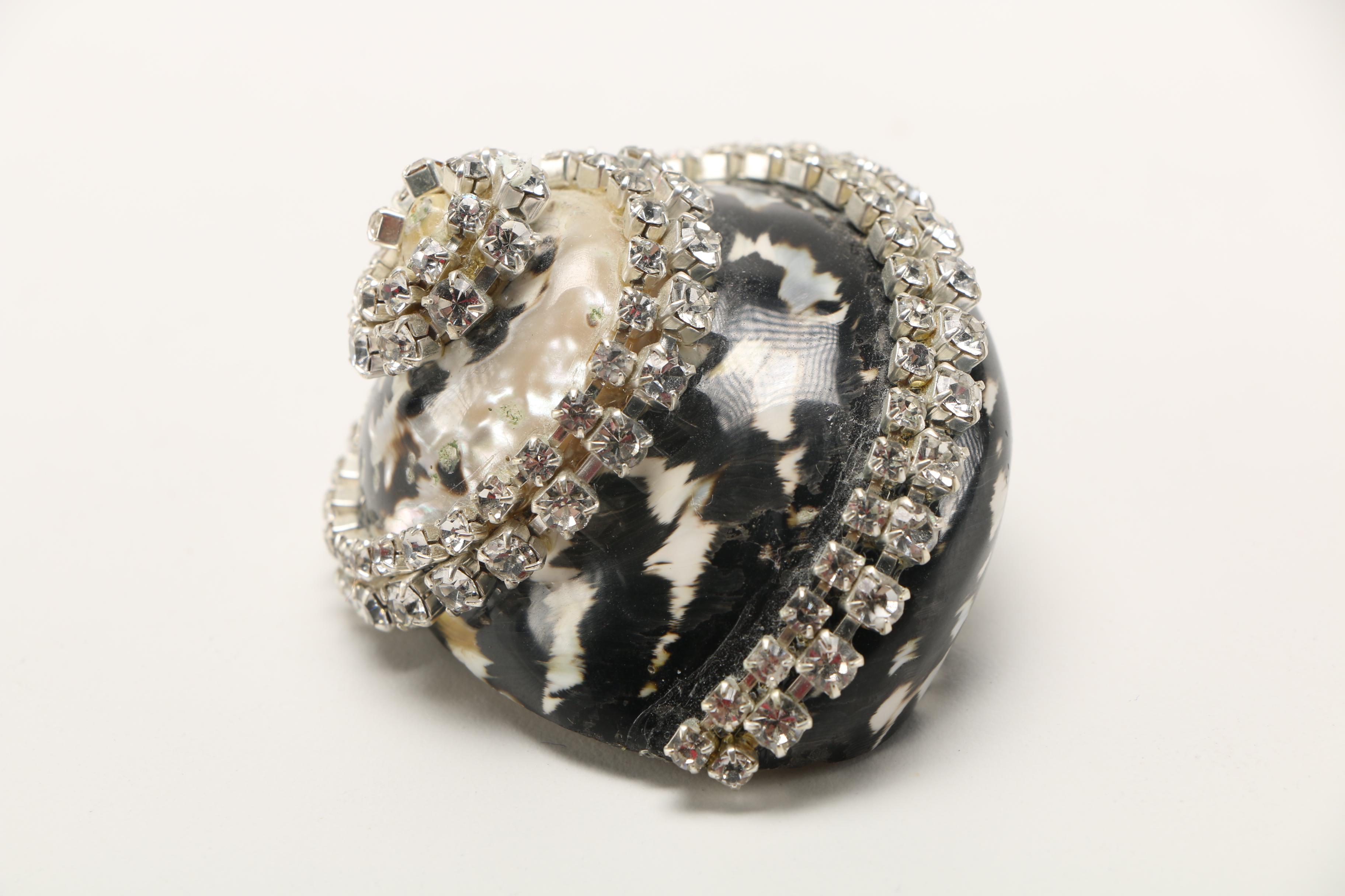 Ferrare With Company Rhinestone Encrusted Shells and Seahorse