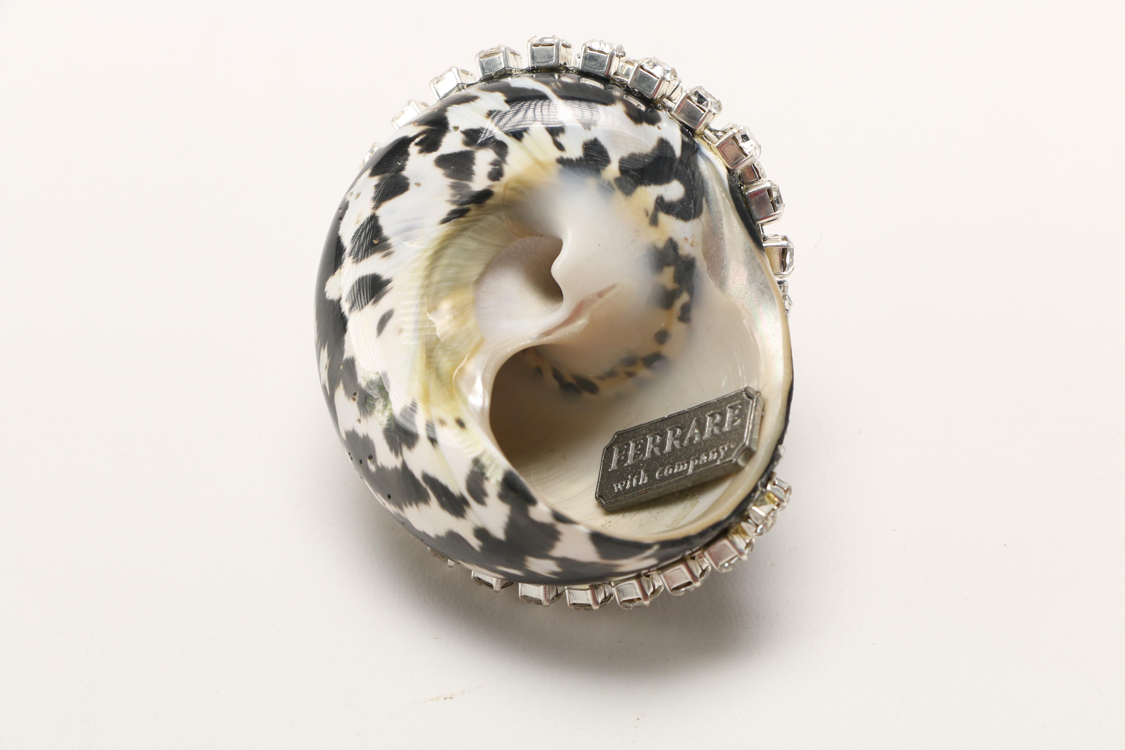 Ferrare With Company Rhinestone Encrusted Shells and Seahorse