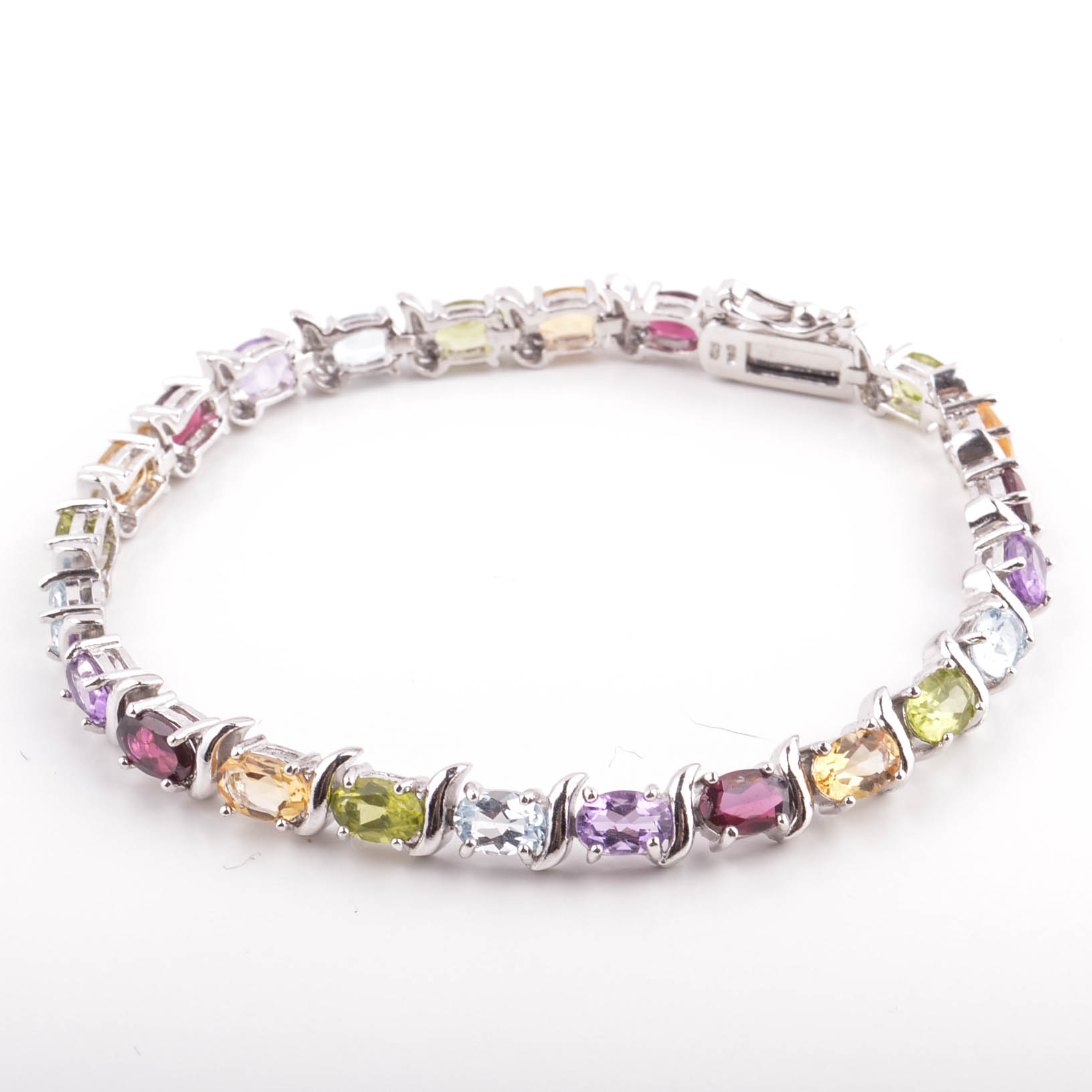 Sterling Silver and Gemstone and Diamond Bracelet Collection