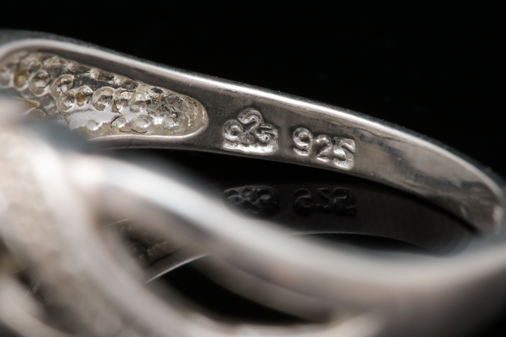 Sterling Silver and Brown Diamond Ring