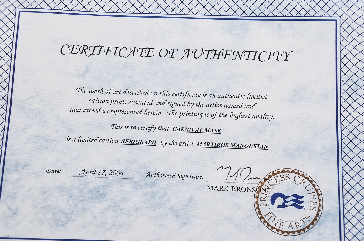 Martiros Manoukian Limited Edition Embellished Serigraph "Harlequin"