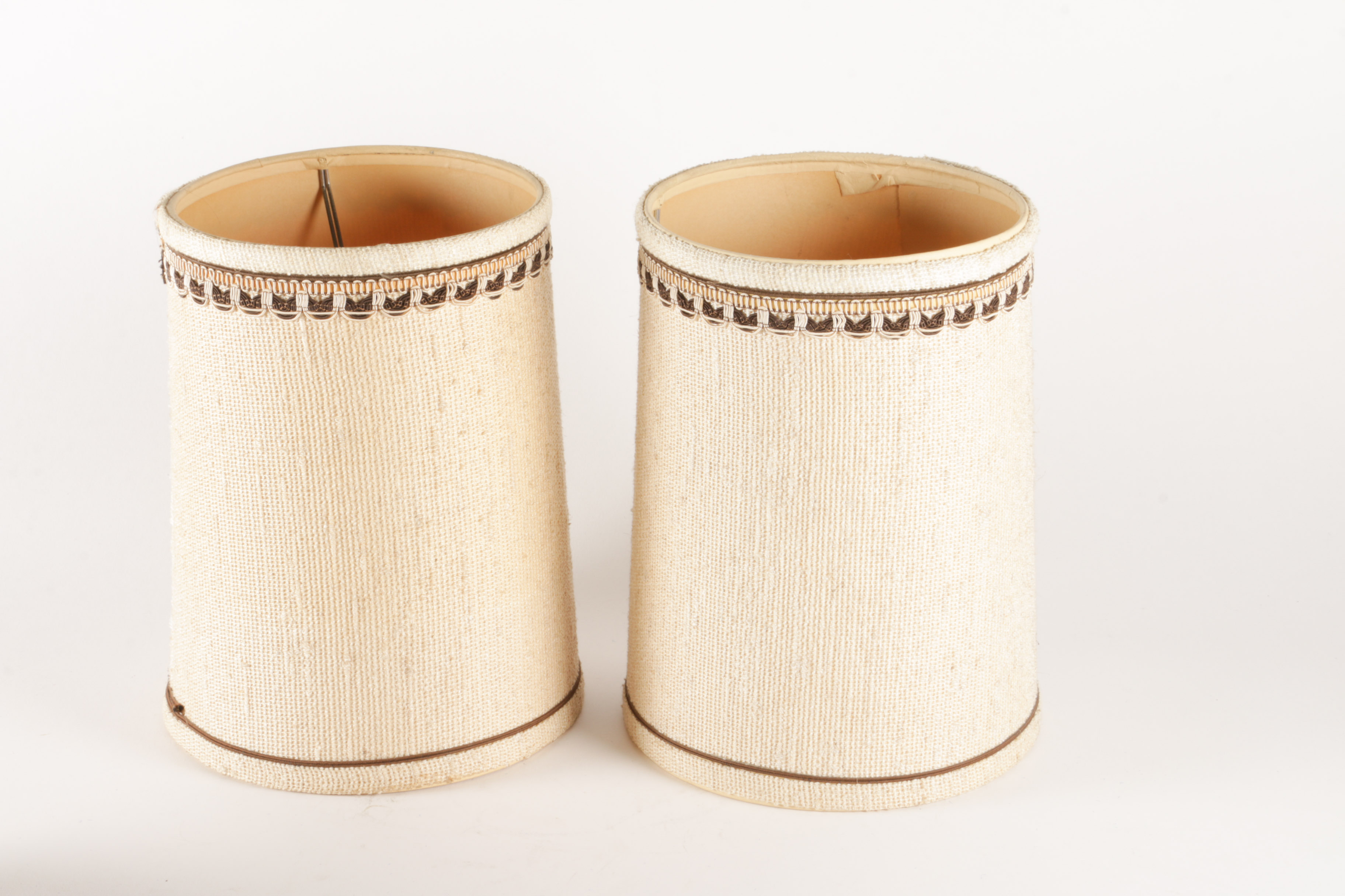 Circa 1970 Lamp Shades and Macrame Owl Tapestry