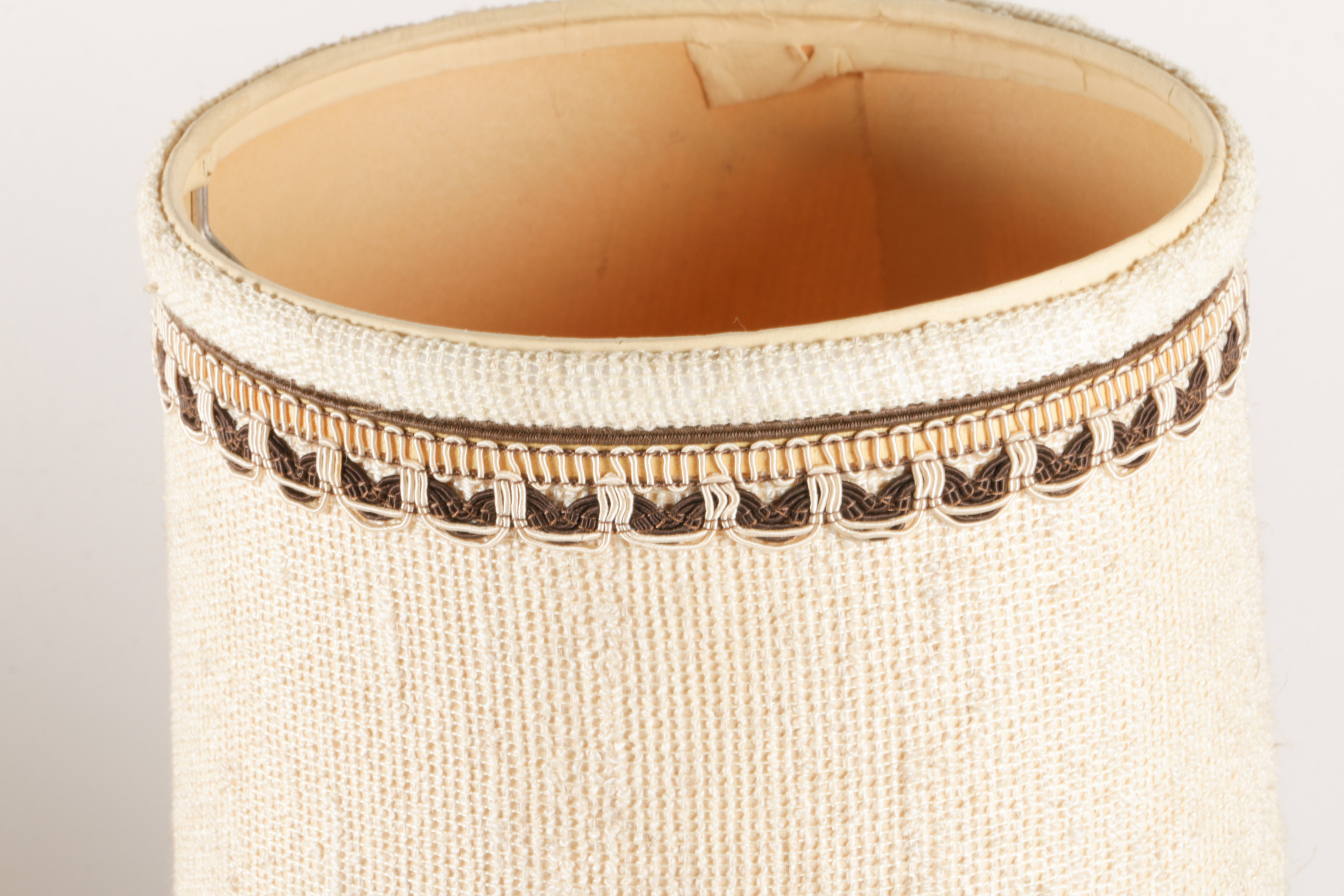 Circa 1970 Lamp Shades and Macrame Owl Tapestry