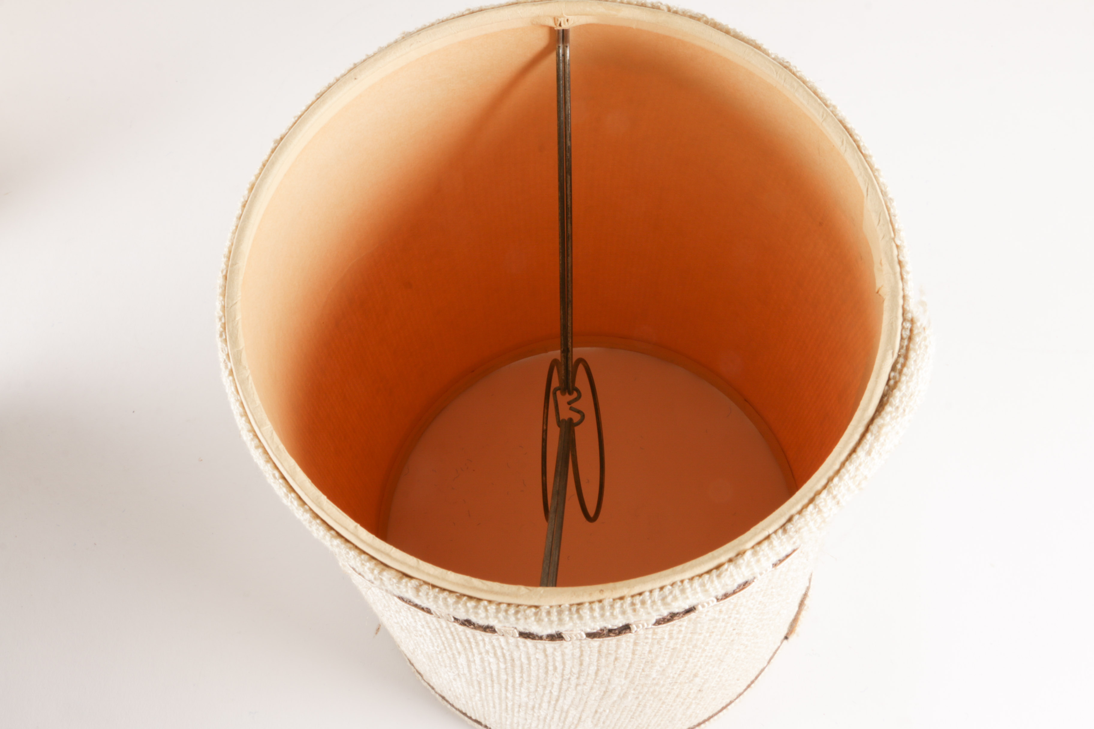 Circa 1970 Lamp Shades and Macrame Owl Tapestry