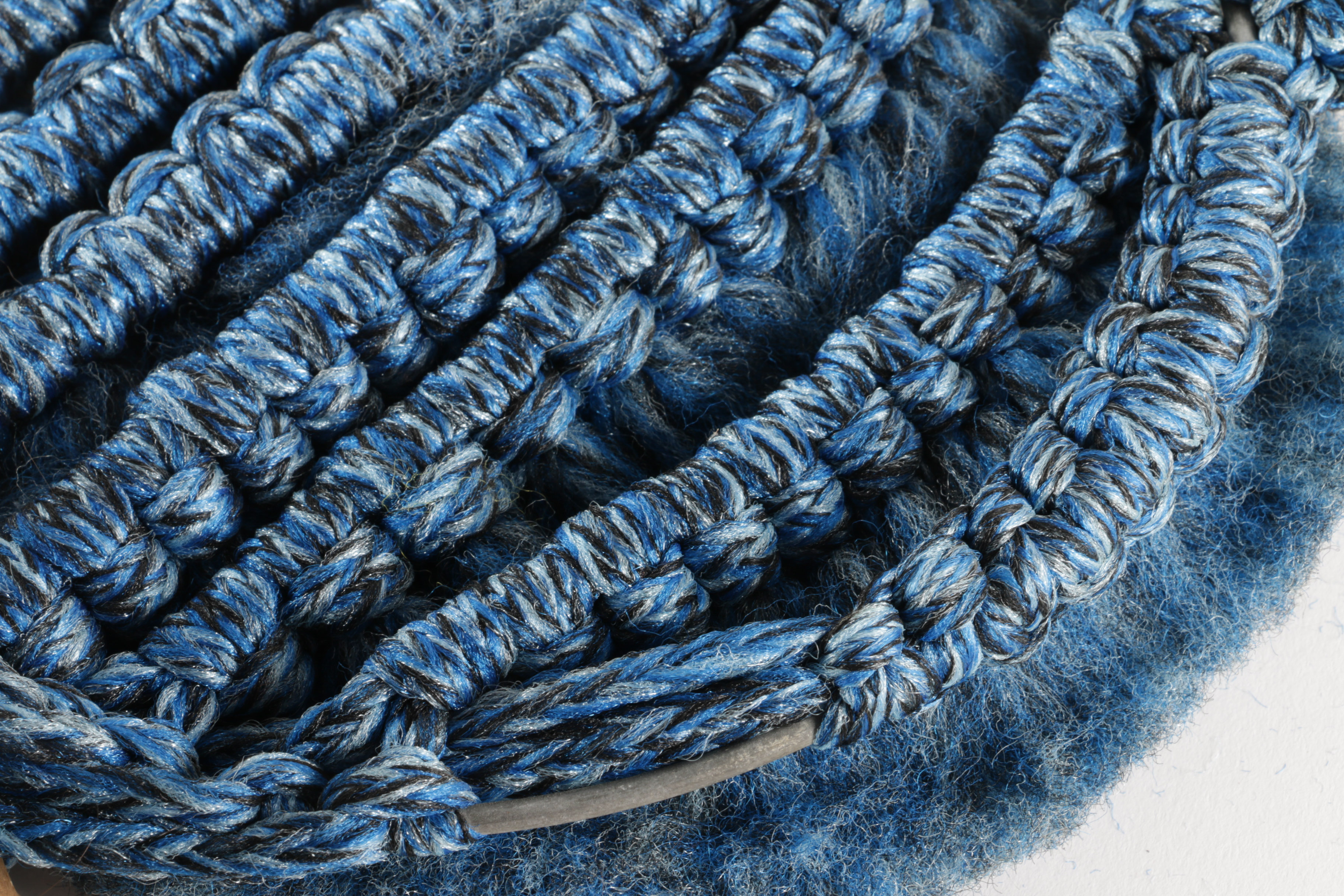 Circa 1970 Lamp Shades and Macrame Owl Tapestry