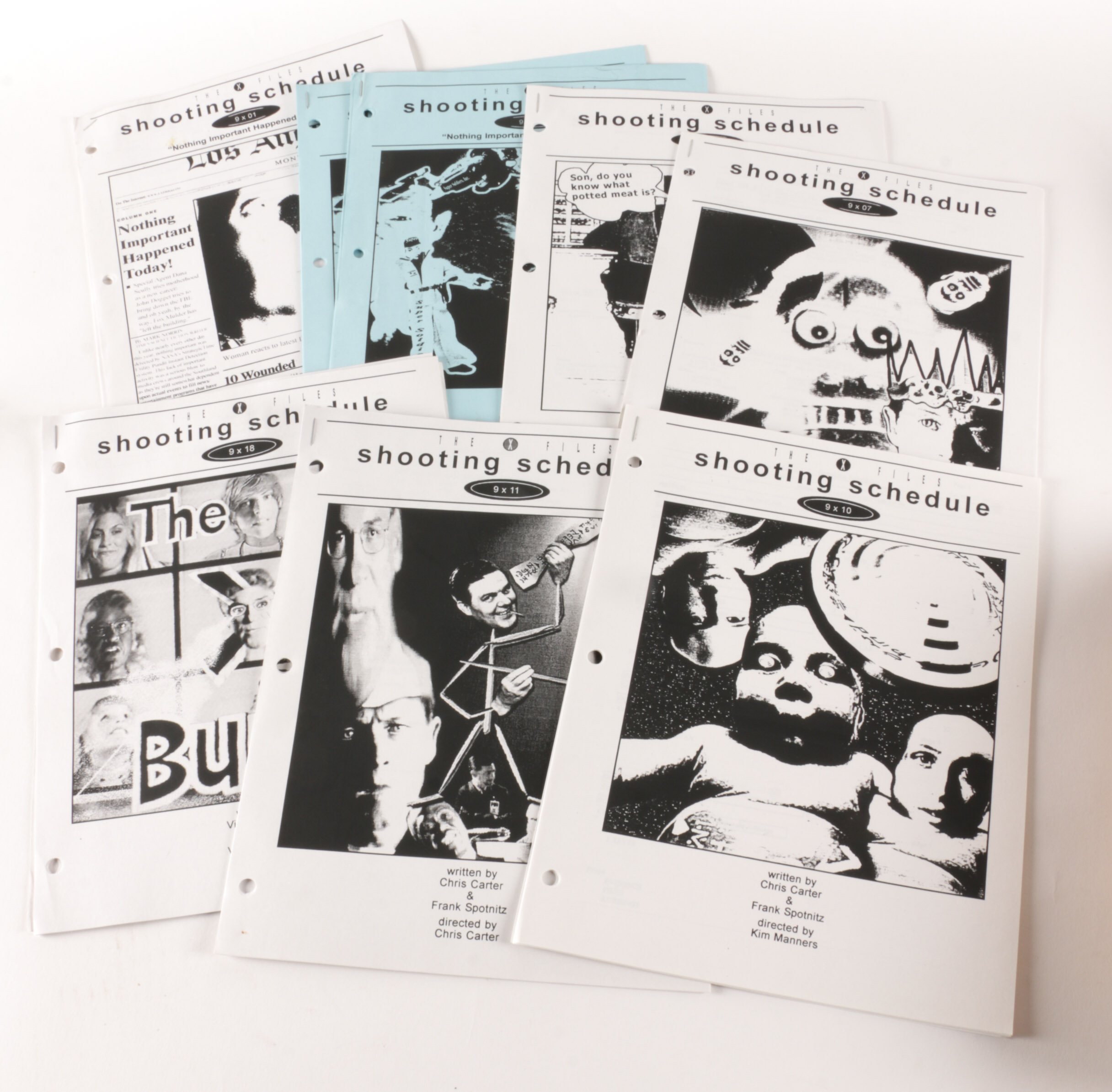 "The X-Files" Season 9 Shooting Schedules, Call Sheets and Location Scouting Photos