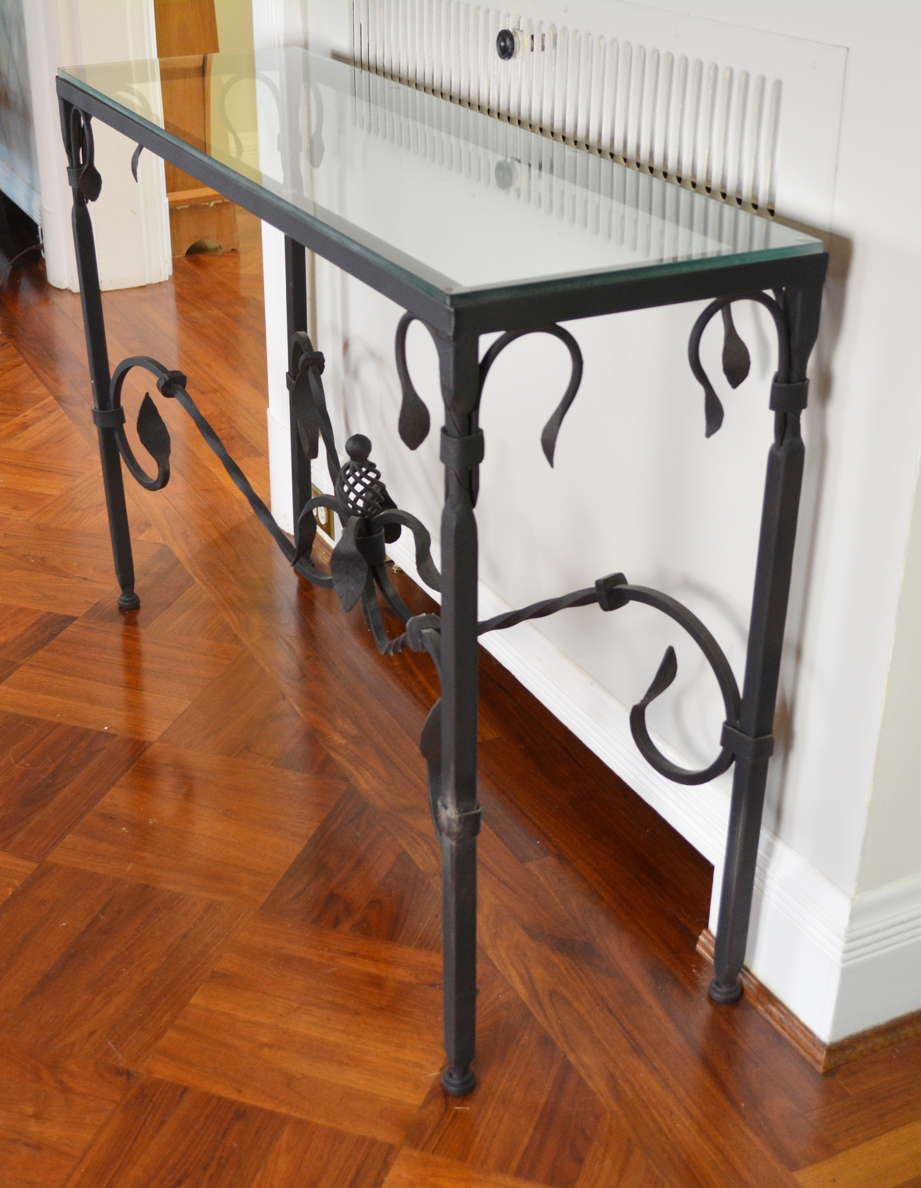 Glass Top Metal Sofa Table