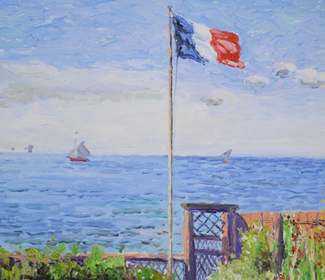 Katia Pissarro "Un Ete a la Gibertiere" Original Oil Painting