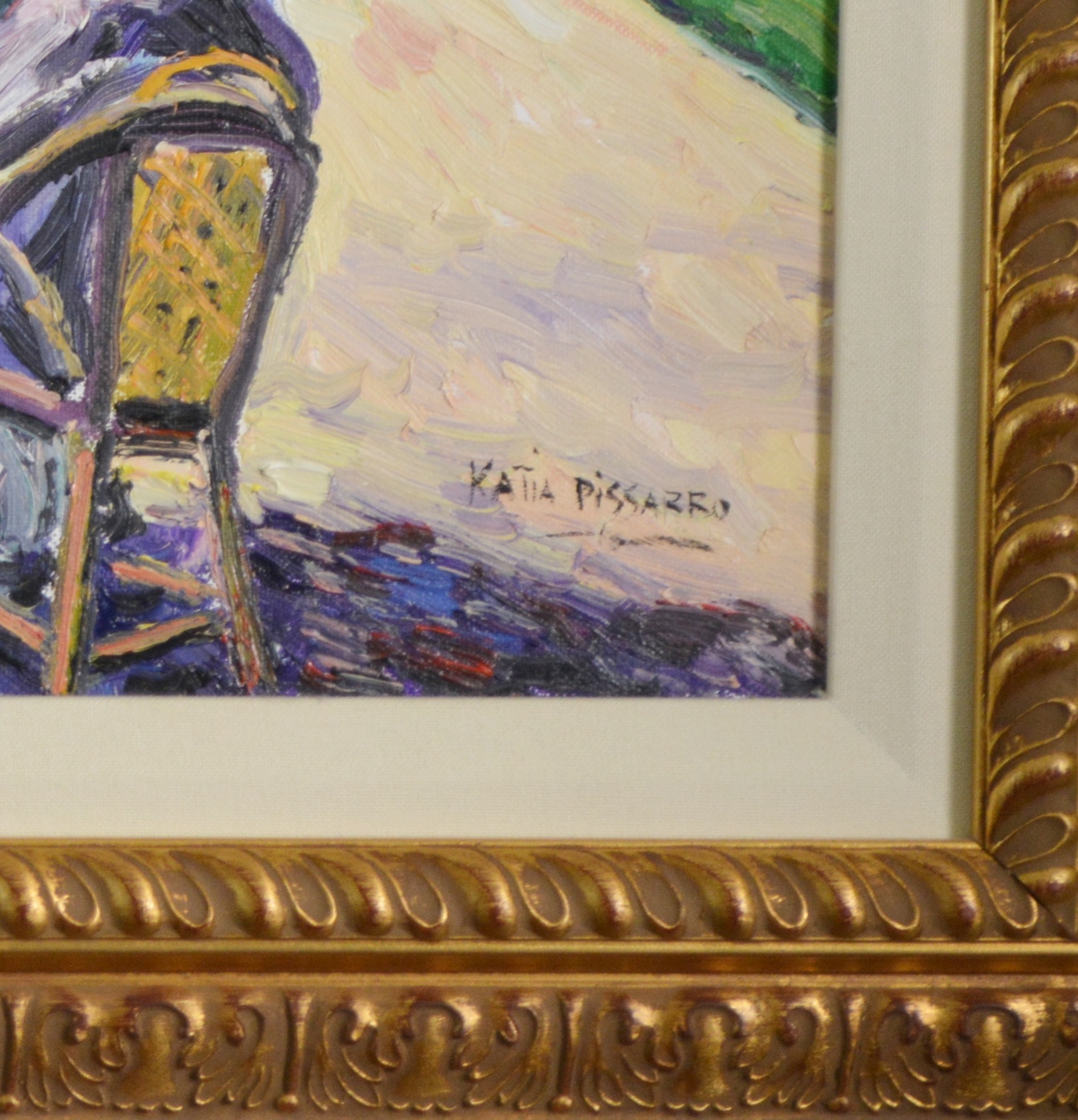 Katia Pissarro "Un Ete a la Gibertiere" Original Oil Painting