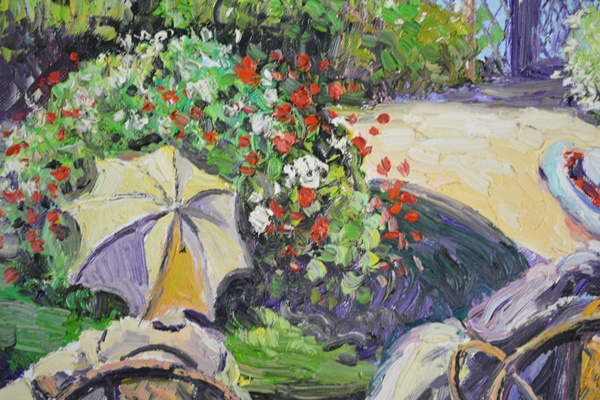 Katia Pissarro "Un Ete a la Gibertiere" Original Oil Painting