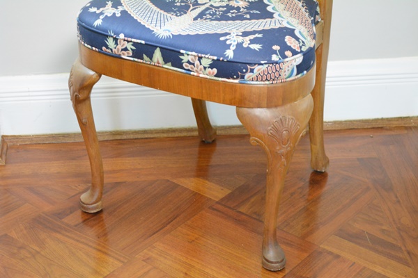 Queen Anne Style Birch Accent Chair