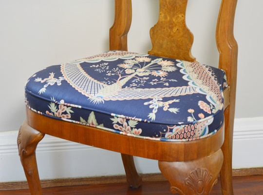 Queen Anne Style Birch Accent Chair