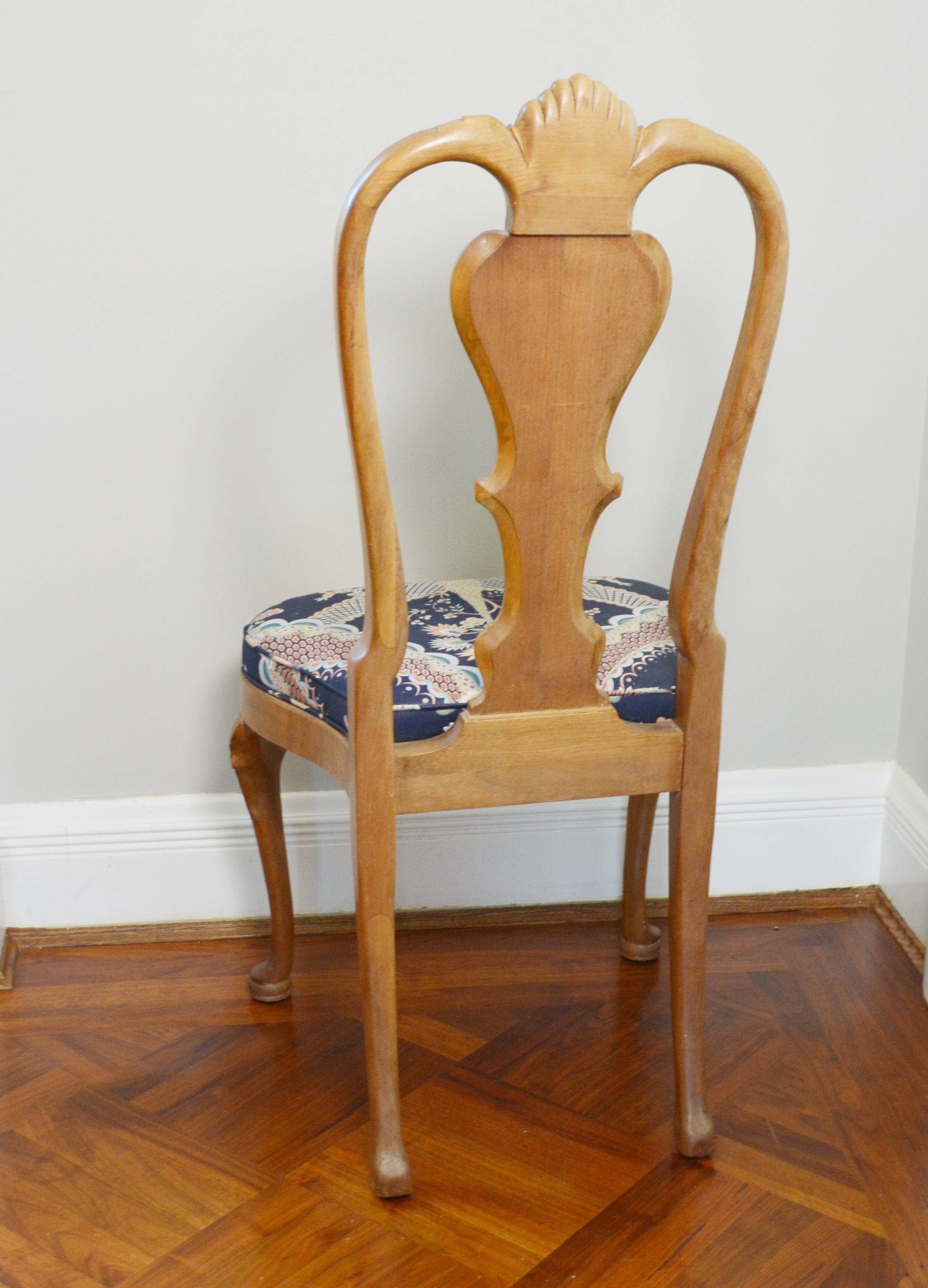 Queen Anne Style Birch Accent Chair