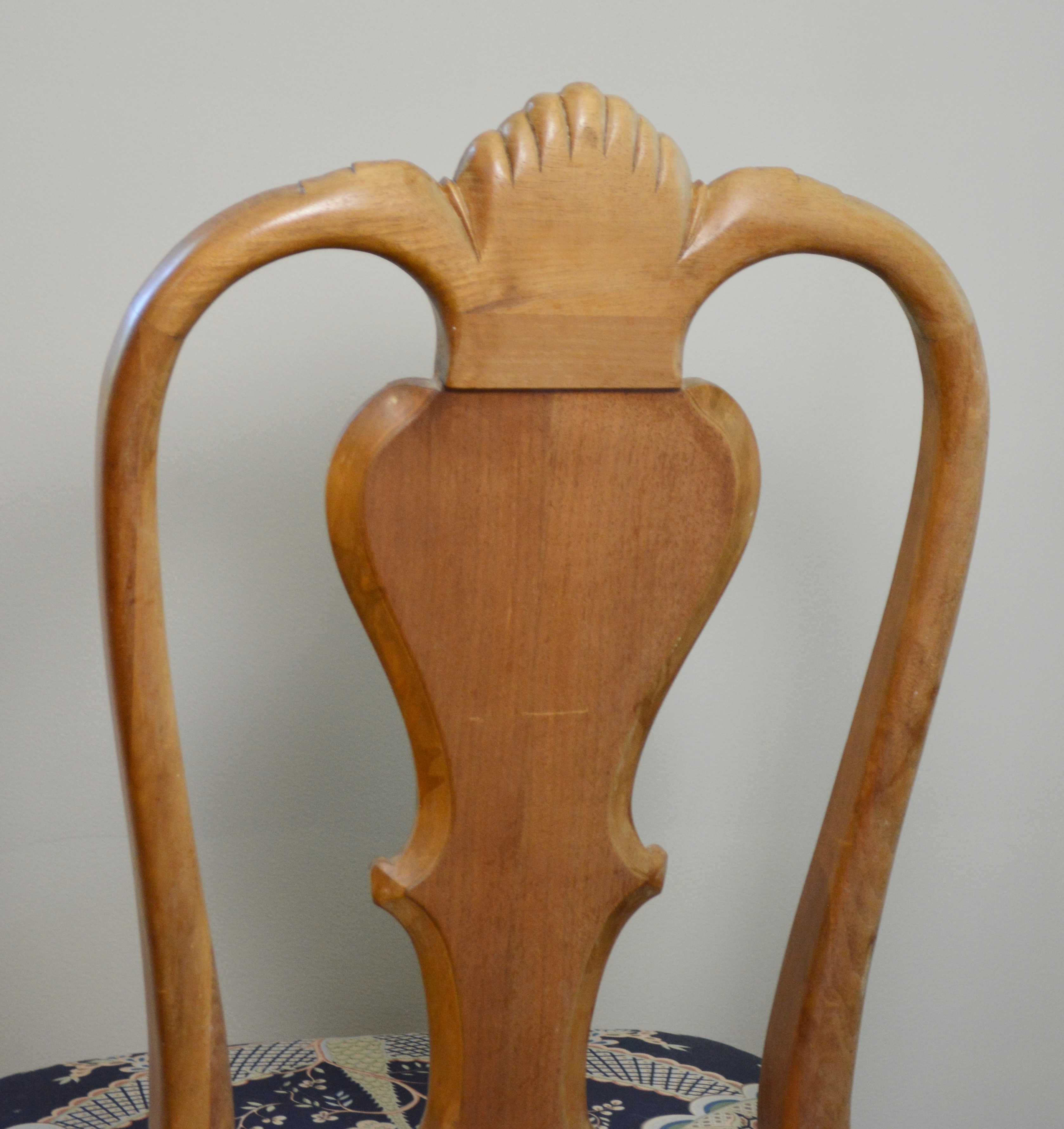 Queen Anne Style Birch Accent Chair