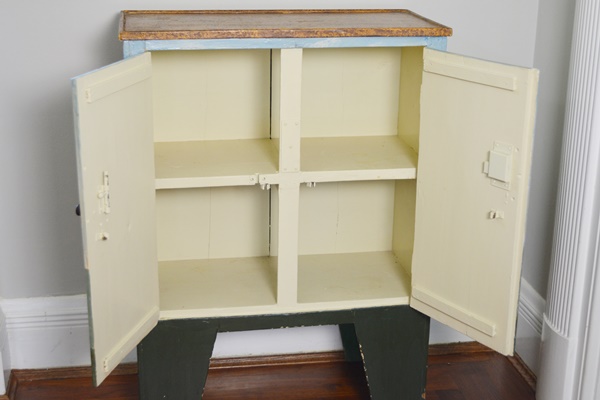 Folk Style Painted Wood Cabinet