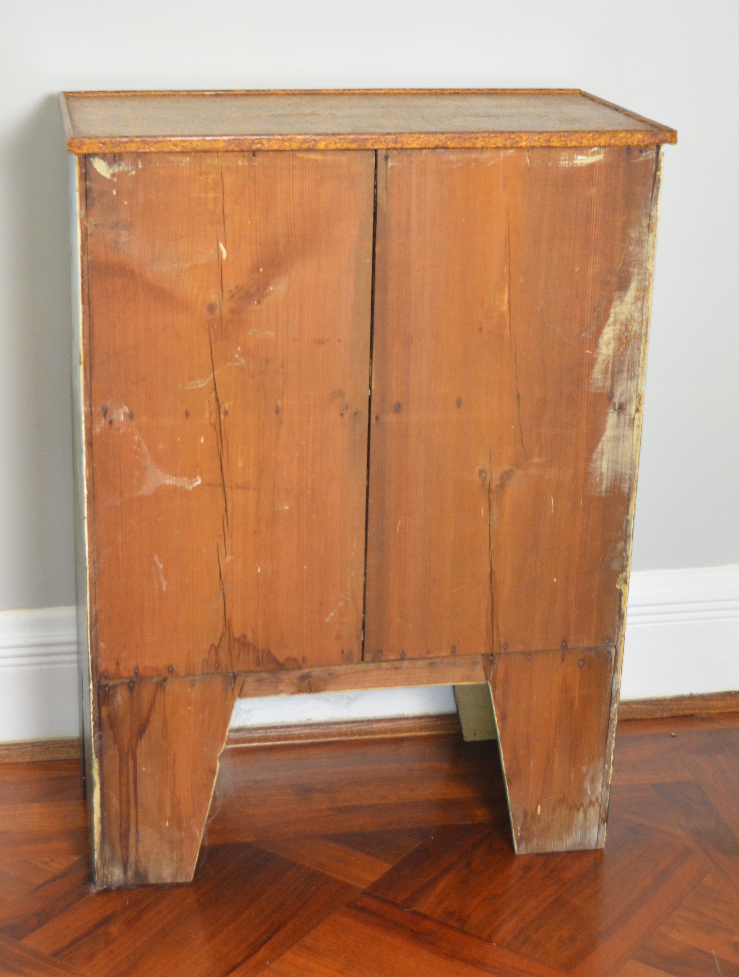 Folk Style Painted Wood Cabinet