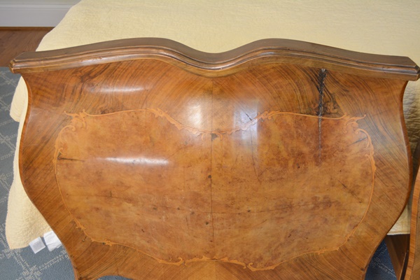 Pair of Antique Italian Louis XV Style Bombe Twin Beds