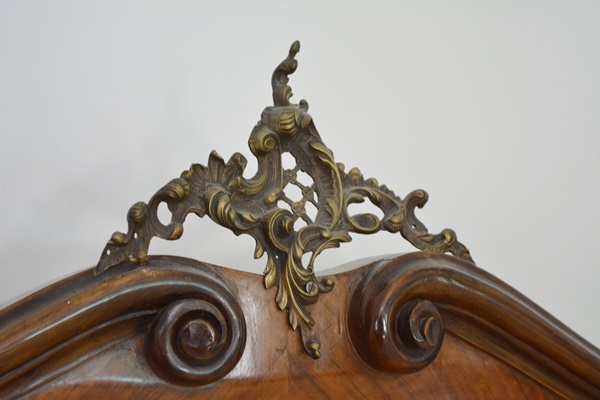 Pair of Antique Italian Louis XV Style Bombe Twin Beds