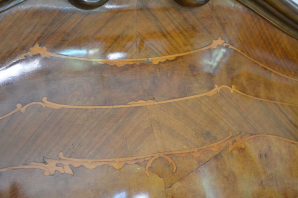 Pair of Antique Italian Louis XV Style Bombe Twin Beds