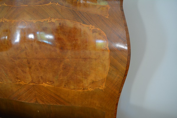 Pair of Antique Italian Louis XV Style Bombe Twin Beds