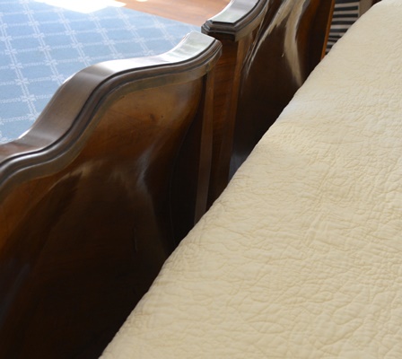 Pair of Antique Italian Louis XV Style Bombe Twin Beds