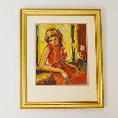 Ann Harrod Original Acrylic Painting of a Young Woman